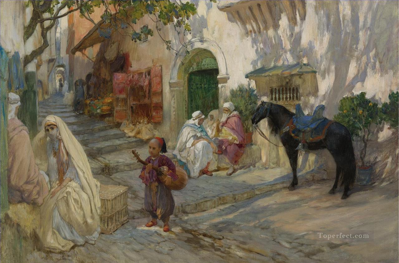 Una calle en Argelia Frederick Arthur Bridgman Frederick Arthur Bridgman Árabe Pintura al óleo
